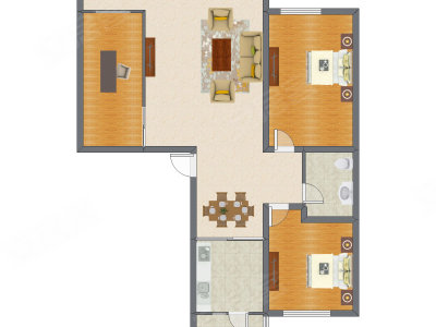 3室2厅 127.38平米