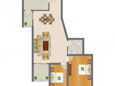 2室2厅 118.47平米