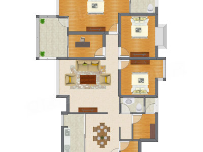 4室2厅 141.90平米
