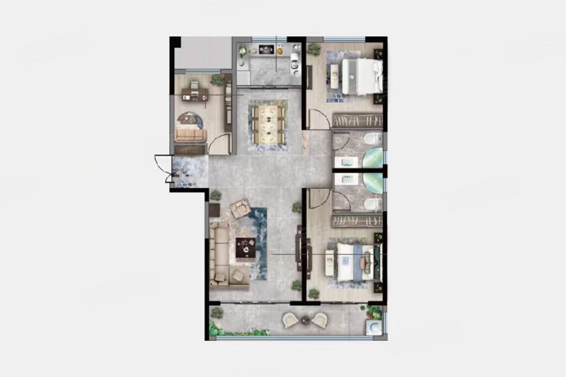 翰林学府(新房)3室2厅2卫134.91㎡南74万