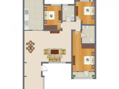 3室2厅 178.78平米