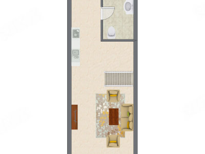 1室0厅 35.57平米