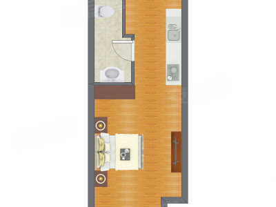 1室0厅 41.65平米
