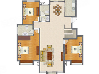 3室3厅 149.44平米