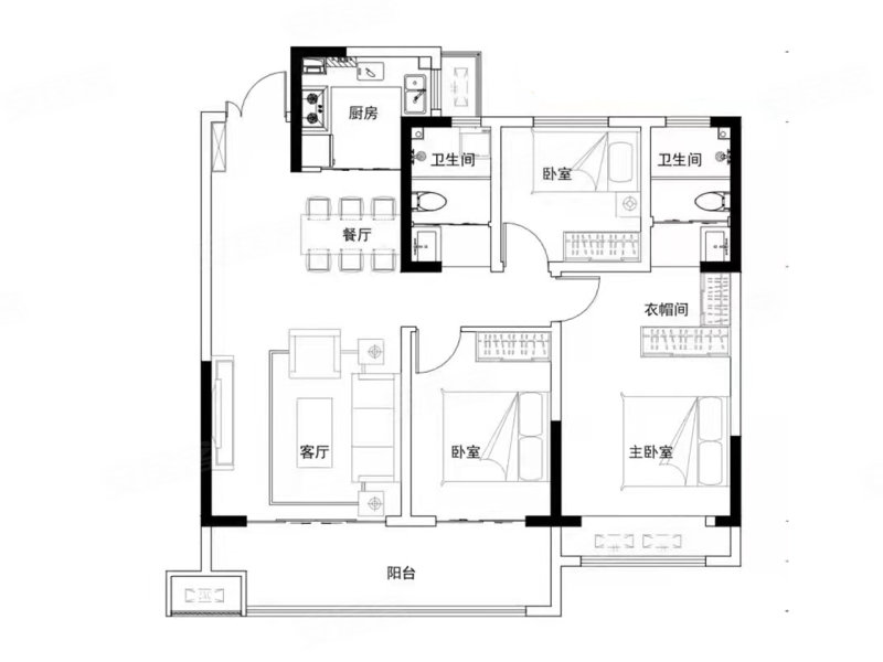 周口怡和天玺3室2厅2卫115㎡南48万