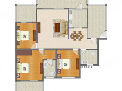 3室2厅 138.20平米