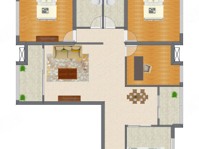 3室2厅 95.73平米