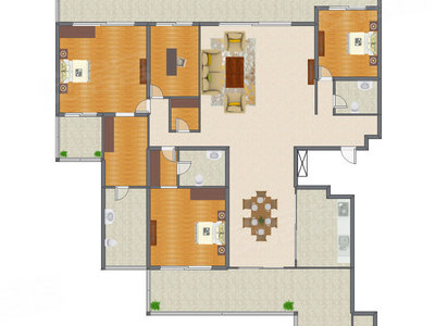 4室2厅 398.75平米
