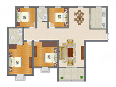 4室2厅 143.02平米