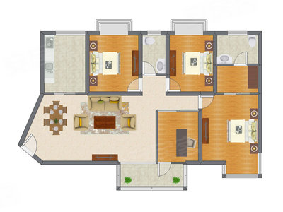 4室2厅 150.83平米