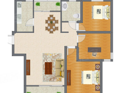 3室2厅 123.24平米