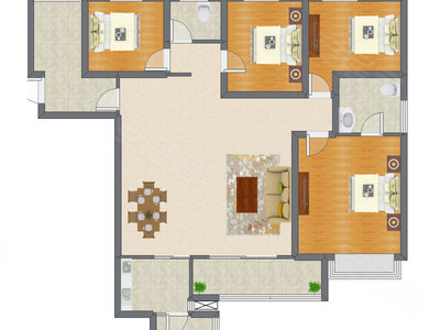 4室2厅 127.00平米