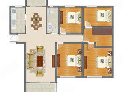 4室2厅 140.63平米