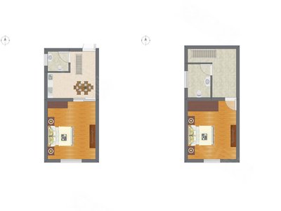 2室1厅 25.65平米