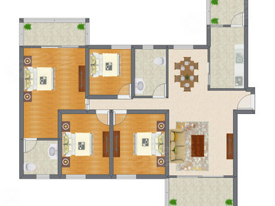 4室2厅 148.55平米