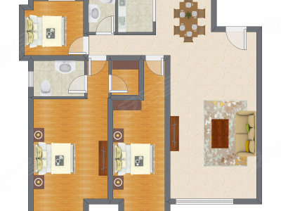 3室2厅 140.73平米