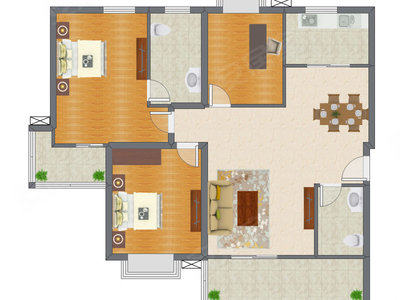 3室2厅 147.82平米