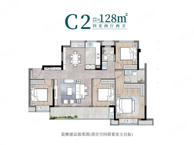 建发璞云4室2厅2卫128㎡南149万