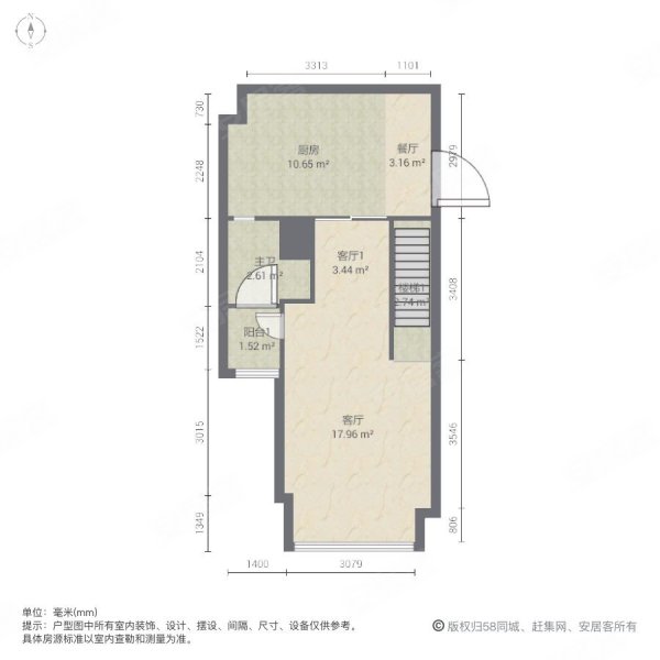 保利江上明珠锦园2室2厅2卫56㎡南北68万