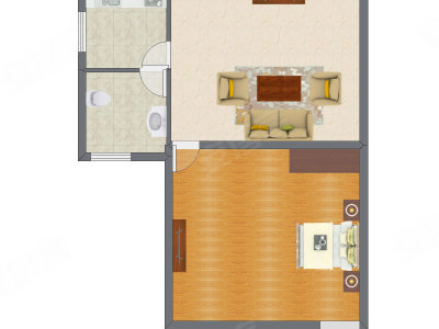 1室1厅 67.00平米户型图