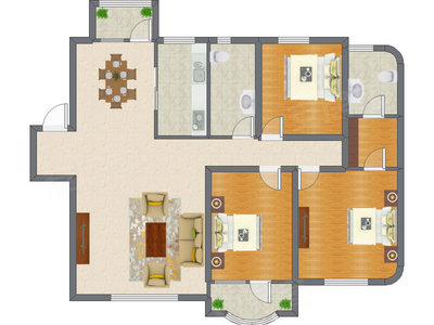 3室2厅 139.85平米
