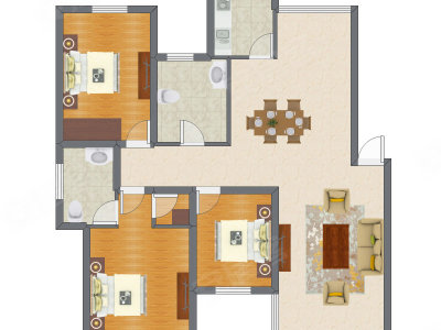 3室2厅 94.89平米