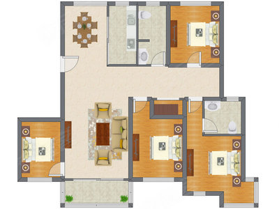 4室2厅 140.04平米