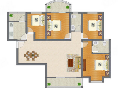 4室2厅 140.04平米