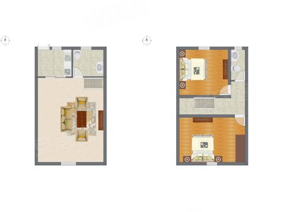 3室2厅 69.90平米