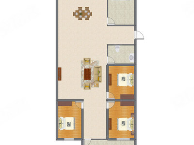 3室1厅 132.64平米