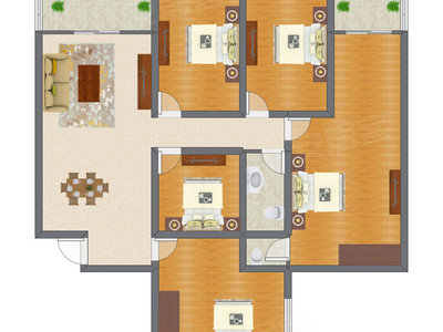 5室2厅 151.00平米