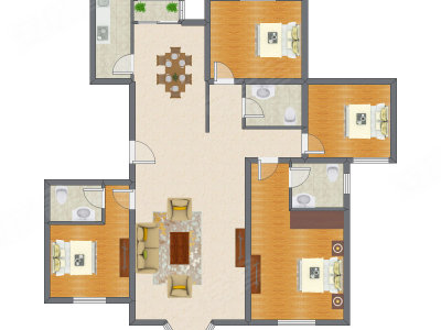 4室2厅 188.40平米