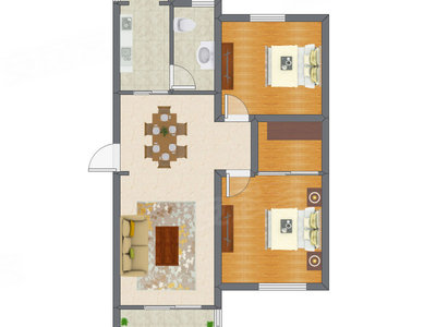 2室2厅 98.65平米户型图