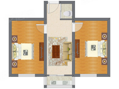 2室1厅 57.50平米