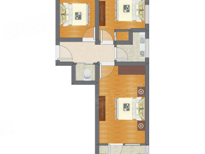 3室1厅 59.15平米