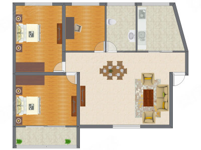 3室2厅 113.57平米