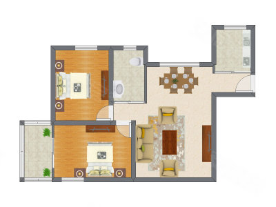 2室2厅 101.90平米