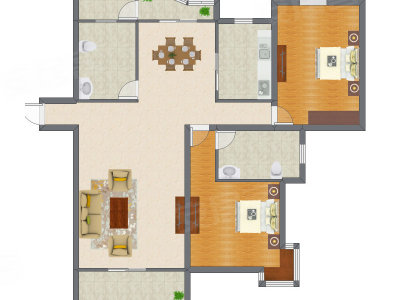 2室2厅 119.70平米