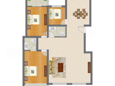 3室2厅 152.60平米