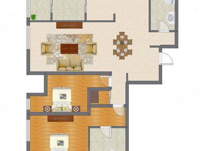 2室2厅 148.56平米