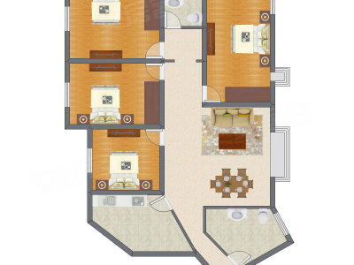 4室2厅 173.16平米