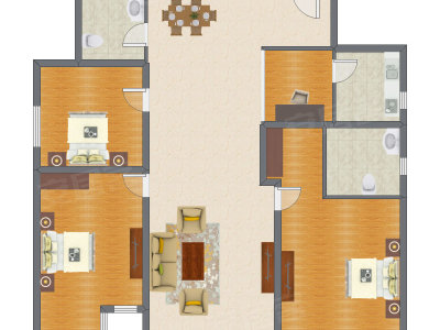 4室2厅 129.04平米