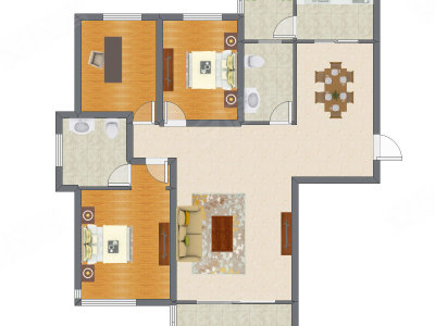 3室2厅 146.35平米