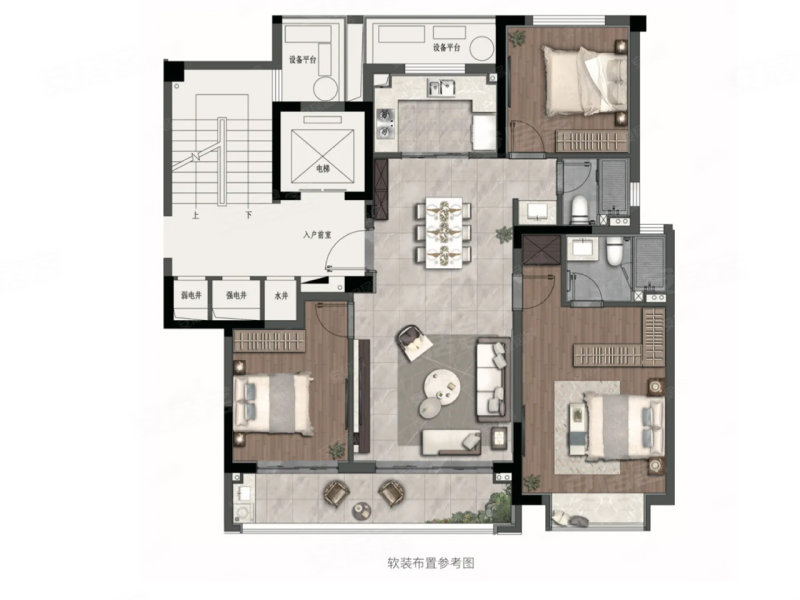 宁望府3室2厅123㎡484万二手房图片