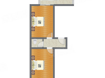 2室0厅 65.54平米
