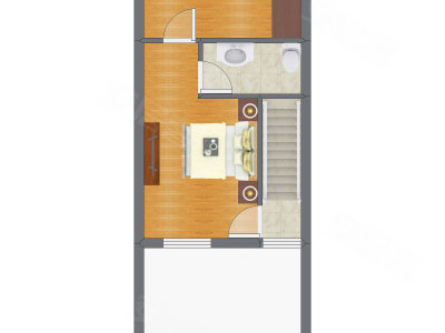 1室1厅 55.46平米