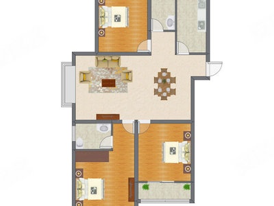 3室2厅 99.40平米