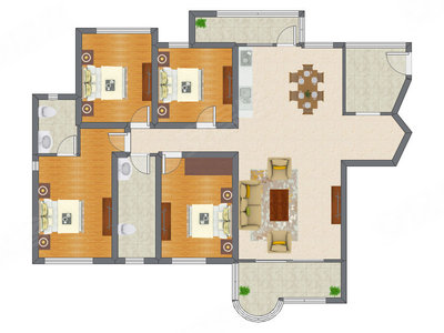 4室2厅 169.42平米