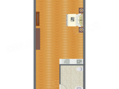 1室1厅 54.35平米