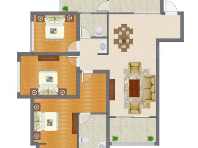 3室2厅 105.90平米
